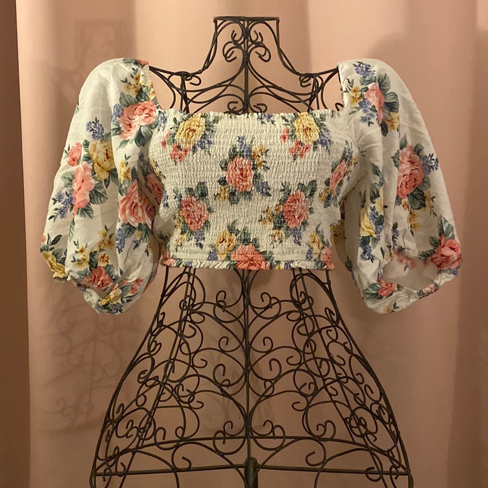 Floral crop top